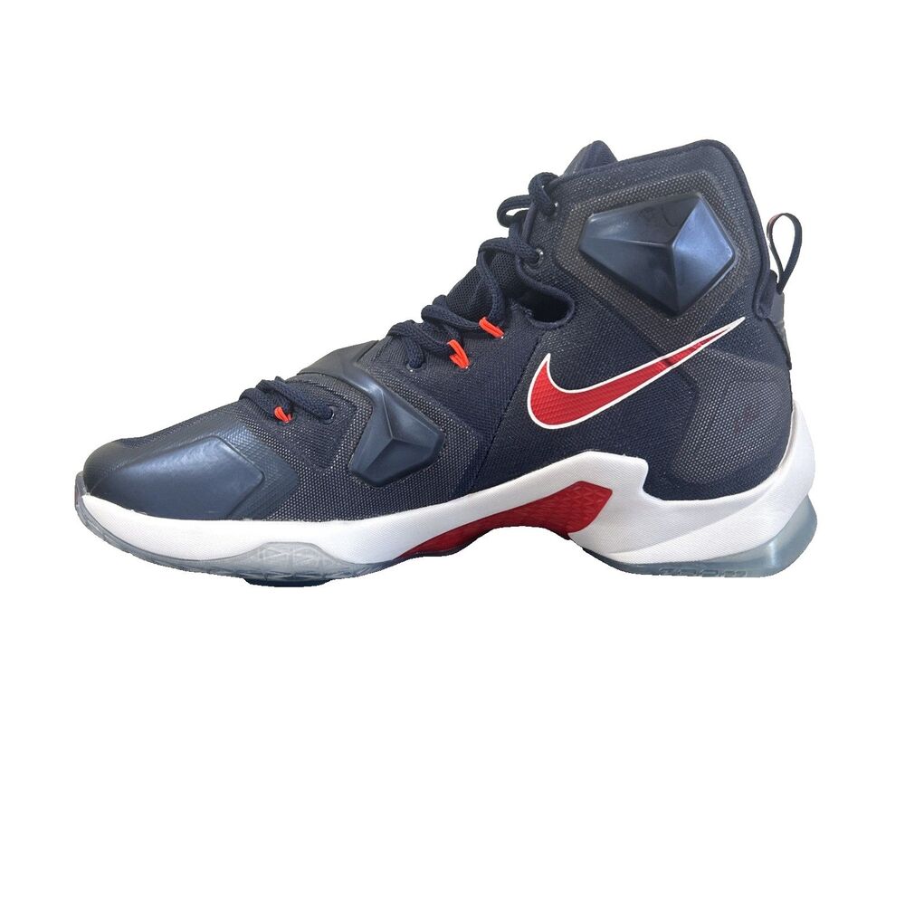 Nike LeBron Men's 13 XIII USA Midnight Navy Varsity Red 807219-461 Size 10.5 NEW - Picture 5 of 10